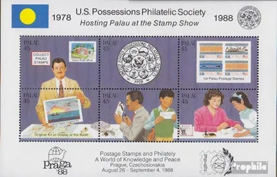 Produktbild von Briefmarken Palau-Inseln 1988 Mi Block4 (kompl.Ausg.) postfrisch Briefmarkenausstellung