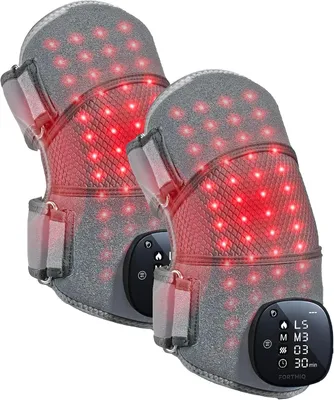 Produktbild von Rotlichttherapiegerät und Vibrations-Kniefunktionsgerät – 52 LEDs, 1 Paar