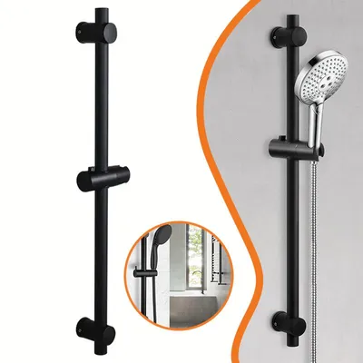 Produktbild von Duschstange 66cm, Edelstahl Brausestange mit Duschhalterung, Höhenverstellbare und um 360° Drehbare Duschkopfhalterung