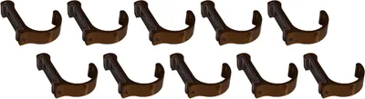Produktbild von Set mit 10 Aluminium-Kleiderhaken / Garderoben (gebogen, Bronze)