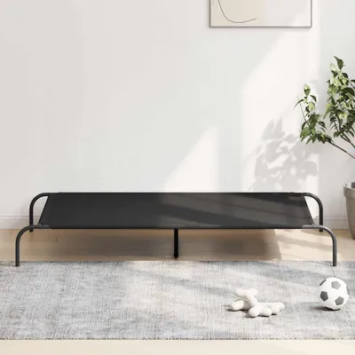 Produktbild von "2025"Cloris Hundebett Erhöht Schwarz 150x90x20 cm Oxford-Gewebe und Stahl - Hundebetten - 50100