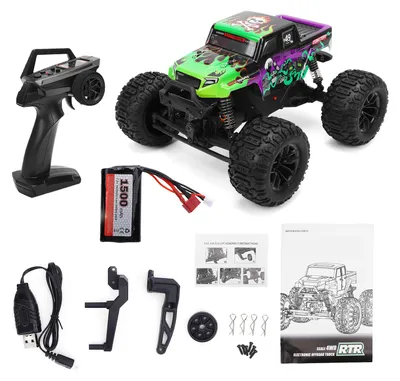 Obrázek produktu pro RC auto v měřítku 1:18, vysokorychlostní dálkově ovládaný model s pohonem všech kol 2,4 GHz a rychlostí 29 km/h, terénní vozidlo s LED světly, zelené