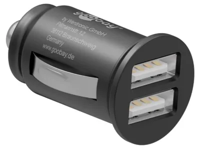Zdjęcie produktu dla Ładowarka samochodowa z podwójnym portem USB, adapter do gniazda zapalniczki, 12 V / 24 V