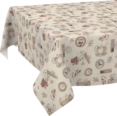 Produktbild von Tischdecke Genuß Kaffee Braun 2000x140cm Schnittkante Wasserabweisend abwaschbar