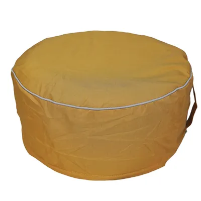 Produktbild von Aufblasbarer, Wasserabweisender Hocker Outdoor mit Lotuseffekt | 55x25cm | für Garten, Balkon & Camping | Gelb