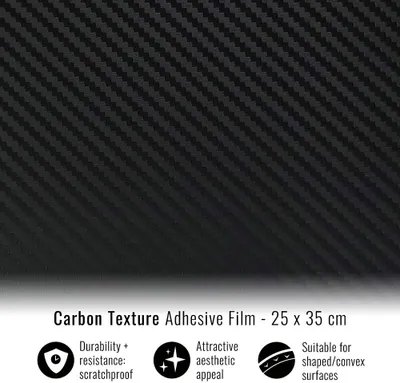 Zdjęcie produktu dla Folia samoprzylepna do oklejania samochodów Carbonio 25 x 35 cm