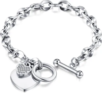 Produktbild von Armband Strassherz mit Herzanhängern von collezione alessandro