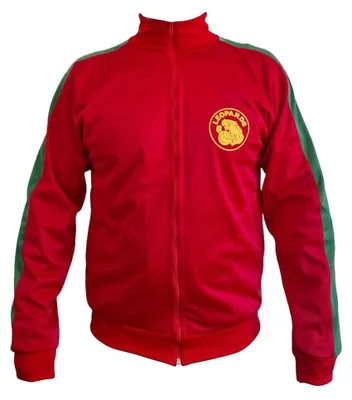 Image de Veste de football rétro des Léopards du Zaire - Manches longues - Rouge