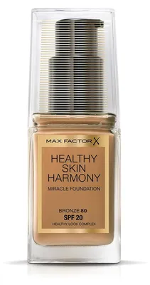 Produktbild von Max Factor Healthy Skin Harmony, Pumpenflasche, Creme, Universal, Mattierend, Feuchtigkeitsspendend, Glanz, Glättend, Gebräunte Haut, Bronze