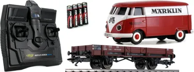 Produktbild von Carson RC VW T1 Bus + Märklin Niederbordwagen Modellauto 1:87 Spur H0 2.4GHz 500504132