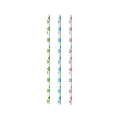 Produktbild von Papstar Trinkhalme, Papier Ø 6 mm · 20 cm "Dots" sortiert, 20 x 25 Stück