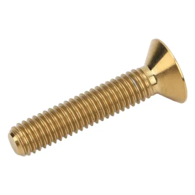 Imagen del producto de Tornillo de fijación para potencia de bicicleta, aleación de titanio, M6x30mm, para reparación de bicicletas. Color dorado