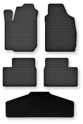 Zdjęcie produktu dla Dywaniki gumowe z tunelem do Daihatsu Trevis 2006-2009 (hatchback) – 5 szt., czarne, dobierane – Wielganizator Semi-Universal