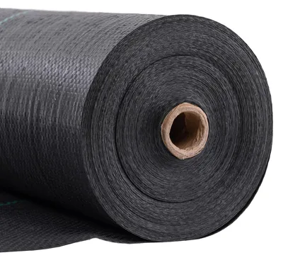 Obrázek produktu pro Zahradní protiplevelová textilie – fólie proti plevelům na záhony a cestičky – 1,1 x 50 m – 90 g/m² – s 50 zemními kotvami – černá