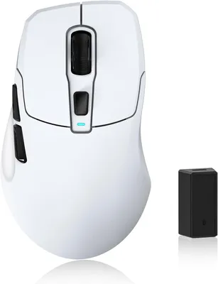 Produktbild von Gaming-Maus,26.000 DPI,8K-Abtastrate,mit Eisbeschichtung, ergonomisch,3 Modi(2,4 GHz/USB-C/Bluetooth), wiederaufladbar, kompatibel mit Laptop, PC, Mac