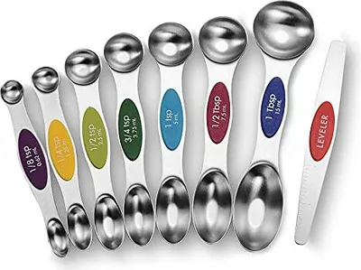 Produktbild von Löffel magnetischer Messungslöffel - Edelstahlstapel zweiseitiger Teelöffel Esslöffel