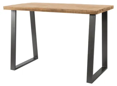 Produktbild von FURNLUX Esstisch Massiv Sand Braun Und Schwarz 135cm / Hauptfarbe: Braun / Abmessungen: 135 x 92 x 70 cm