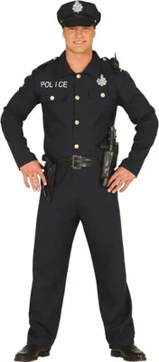 Produktbild von Police Officer Kostüm für Fasching, Motto Party und Halloween Größe: M 48/50
