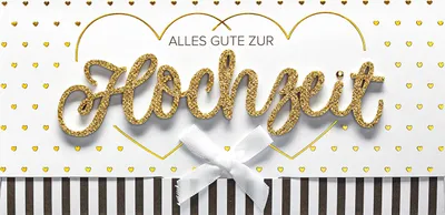 Produktbild von Hochzeit  Vermählung  Lettering Surprise  GeldkarteGutscheinkarte mit