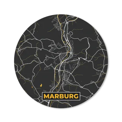 Produktbild von MuchoWow® Mauspad Mousepad Stadtplan - Karte - Marburg - Deutschland - Karte 40x40 cm - Mousepads - Maus Mat - Pad - Mausunterlage - Schreibtisch Accessoires