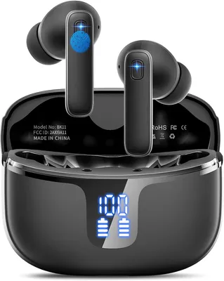 Produktbild von In Ear Kopfhörer Kabellos Bluetooth 5.3 Kabellose Kopfhörer mit 4 Mikrofon, ENC Lärmreduzierung Wireless Earbuds, 40 Std HiFi Stereo, LED-Anzeige