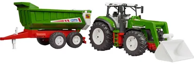 Image de bruder 03452 - Roadmax Traktor mit Frontlader und Kippanhänger - Véhicules Agriculture, Ferme, Bulldog, Tracteurs, Jouets à partir de 2 ans
