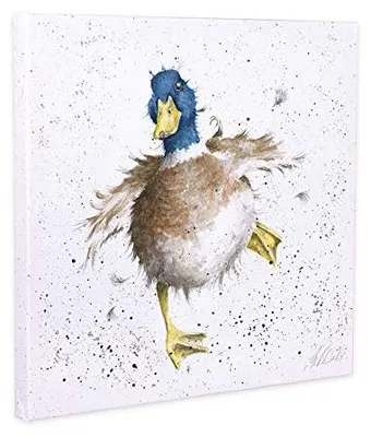 Canvas 'A Waddle And A Quack' 20x20 cm Fine Art