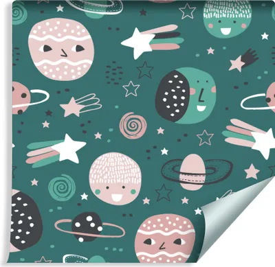 Obrázok produktu pre 10m VLIES WALLPAPER rolka škôlka planéta hviezda asteroid XXL