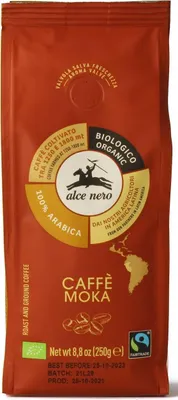 KAWA MIELONA ARABICA 100 % MOKA GÓRSKA BIO 250 g - ALCE NERO