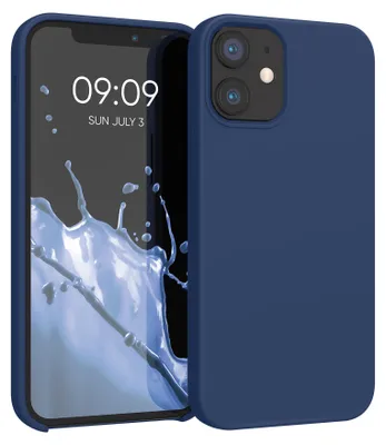Produktbild von kwmobile Handyhülle für iPhone 12 mini Hülle, für iPhone 12 mini Case - Hülle Silikon - kabelloses Laden - Marineblau