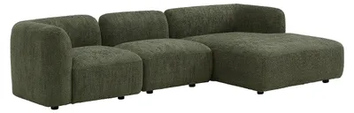 Produktbild von Modulierbares Sofa mit Ecke Rechts aus Bouclé-Stoff in Grün DANEPI