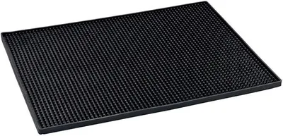 Produktbild von PolkaHome® Maxi Abtropfmatte, Geschirr-Trockenmatte, 40 x 1 x 30 cm, Schwarz