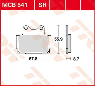 Obrázok produktu pre Sada brzdových doštičiek TRW MCB541SH TZR250 3MA