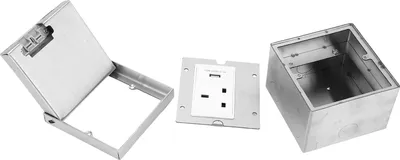 Obrázok produktu pre Skrytá zásuvka 3 otvory Podlahová zásuvka Vodotesná elektrická zásuvka pre konferenčnú miestnosť