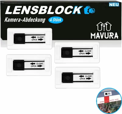 Produktbild von LENSBLOCK Kamera Abdeckung Web Cam Camera Cover Slider Sichtschutz Privacy für Handy Laptop Macbook Ipad [4er Set]