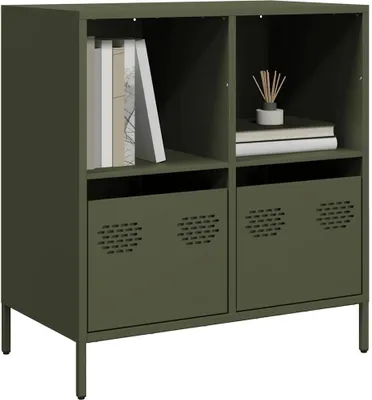 Zdjęcie produktu dla Maison Exclusive – kredens w kolorze oliwkowym 68 x 39 x 73,5 cm Stal walcowana na zimno