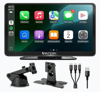 Produktbild von Siltcon® CarPlay Bildschirm 7 Zoll – Wireless Apple CarPlay & Android Auto Display, Auto Navi Touchscreen, Bluetooth, AUX, FM