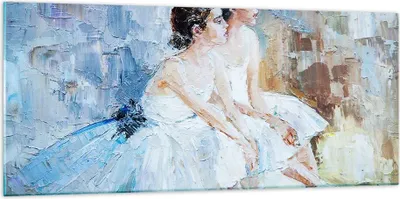 Produktbild von Bilder auf glas - Balletttänzer tanzen - 120x50cm - Glasbilder - Wandbilder - Kunstdruck - zum Aufhängen bereit - Wanddekoration aus Glas - Glas Bilder - Wandbild auf Glas - Einteilig - GAB120x50-3767