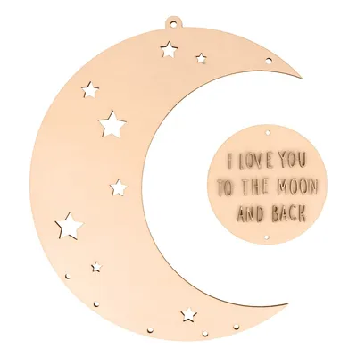 Produktbild von Mobile Mond aus Holz zum Dekorieren