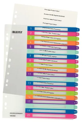 Obrázok produktu pre Esselte 1245-00-00, Číselný zápisník, Polypropylén (PP), Viacfarebný, Portrét, A4, 245 mm