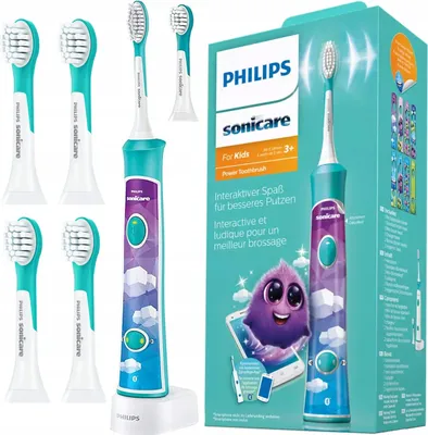 Immagine prodotto di Spazzolino sonico Philips HX6322/04 - Blu - Per bambini dai 3 anni in su - Uso interattivo - 4 accessori