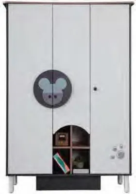 Image de Armoire Design Meubles de chambre d'enfant Armoire Étagère Bois Chambre à coucher Nouveau