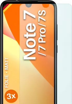 Produktbild von moex® 3x Schutzfolie kompatibel mit Redmi Note 7/ Note 7 Pro / 7S - Displayschutzfolie Anti Reflex Folie, Matt