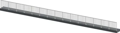 Produktbild von Pertura Geländerset Triton Aluminium taupe Bodenmontage 15 m