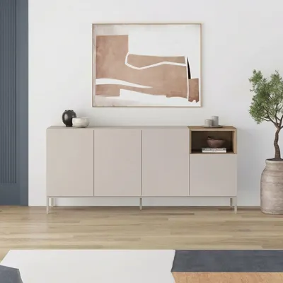Image de Skye Decor, Console de qualité supérieure (3 pièces) - Chêne saphir, 100% mélaminé, 180 cm