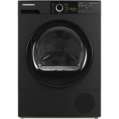 Produktbild von Heinner HHPD-V8T1CHS, Freistehend, Frontlader, Wärmepumpe, Silber, Drehregler, Tasten, Rechts