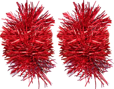 Produktbild von 1 Paar Lametta-Armband, buntes elastisches Band, für Erwachsene und Kinder, universeller Kindertag, Kindergarten, Tanzaufführung, Requisite, Sporttreffen, Cheerleading-Team, Lametta-Armband, Rot