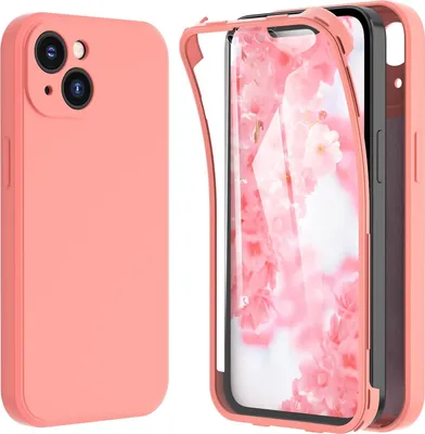 Produktbild von Apple Iphone 13 Silikon Rosa Hülle + 360° Bumper Displayschutz