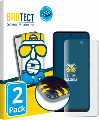 Produktbild von 2x BROTECT Fullscreen Schutzfolie für Motorola Moto G56 Displayschutz Folie Fullcover Matt Entspiegelungsfolie