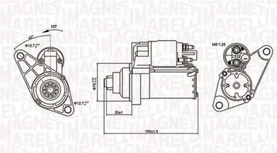 Produktbild von MAGNETI MARELLI 063721330010 - Anlasser, Starter für A1 (8X), Toledo IV (KG3), Toledo III (5P2), Leon (1P1), Ibiza (6J, 6P), Altea (5P), Octavia II (1Z), Rapid (NH), Roomster (5J), Fabia II (54), Fabia I (6Y)